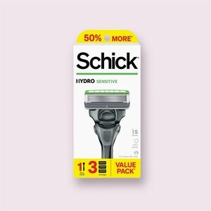 2/$12🦋 Schick Hydro Sensitive 5-Blade Razor + 3 Razor Blade Refills